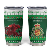Wales Christmas Tumbler Cup Cymru Dragon Nadolig Llawen - Wonder Print Shop