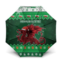 Wales Christmas Umbrella Cymru Dragon Nadolig Llawen - Wonder Print Shop
