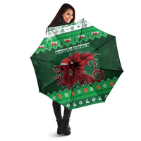 Wales Christmas Umbrella Cymru Dragon Nadolig Llawen - Wonder Print Shop
