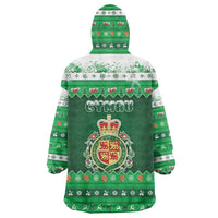 Wales Christmas Wearable Blanket Hoodie Cymru Dragon Nadolig Llawen - Wonder Print Shop