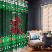 Wales Christmas Window Curtain Cymru Dragon Nadolig Llawen - Wonder Print Shop