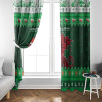 Wales Christmas Window Curtain Cymru Dragon Nadolig Llawen - Wonder Print Shop