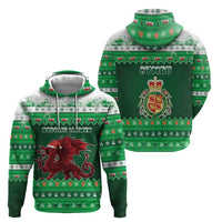 Wales Christmas Zip Hoodie Cymru Dragon Nadolig Llawen - Wonder Print Shop