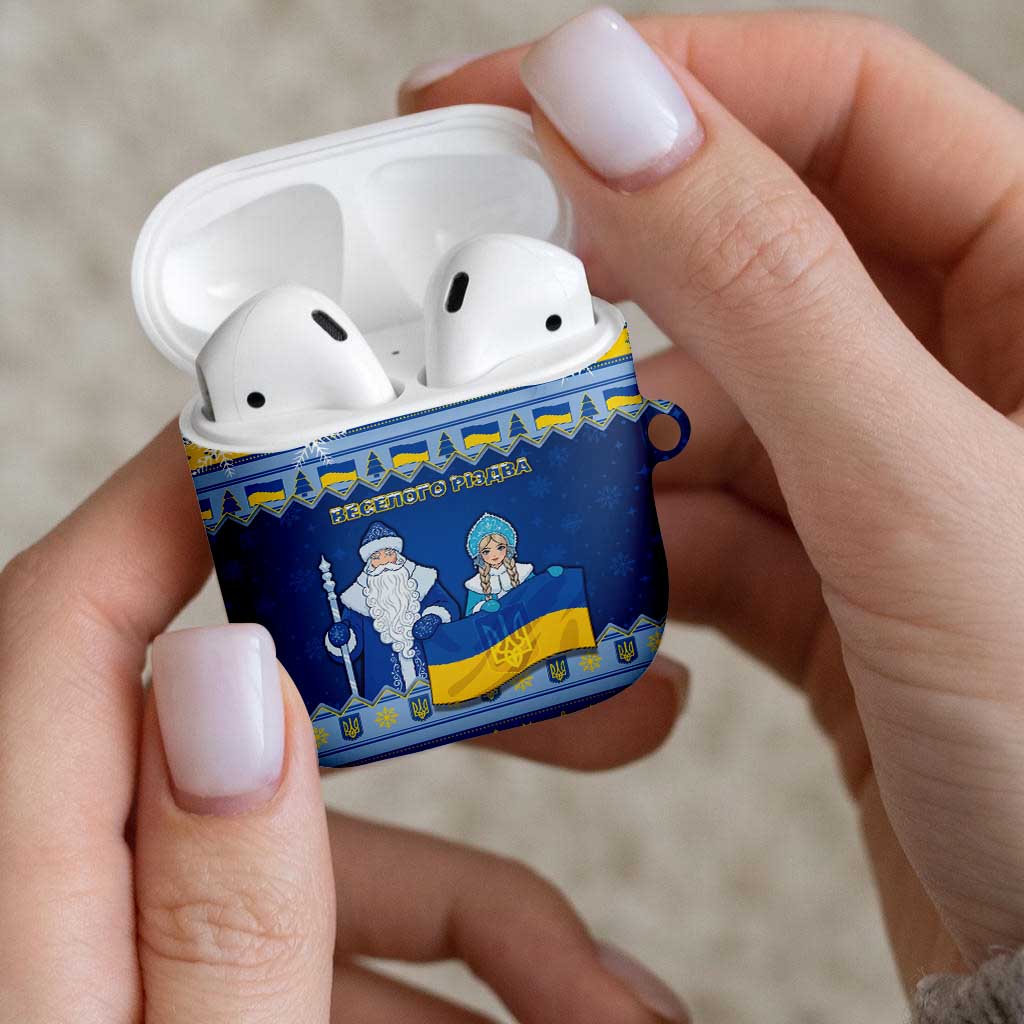 Ukraine Christmas AirPods Case Ded Moroz And Snegurochka - Wonder Print Shop