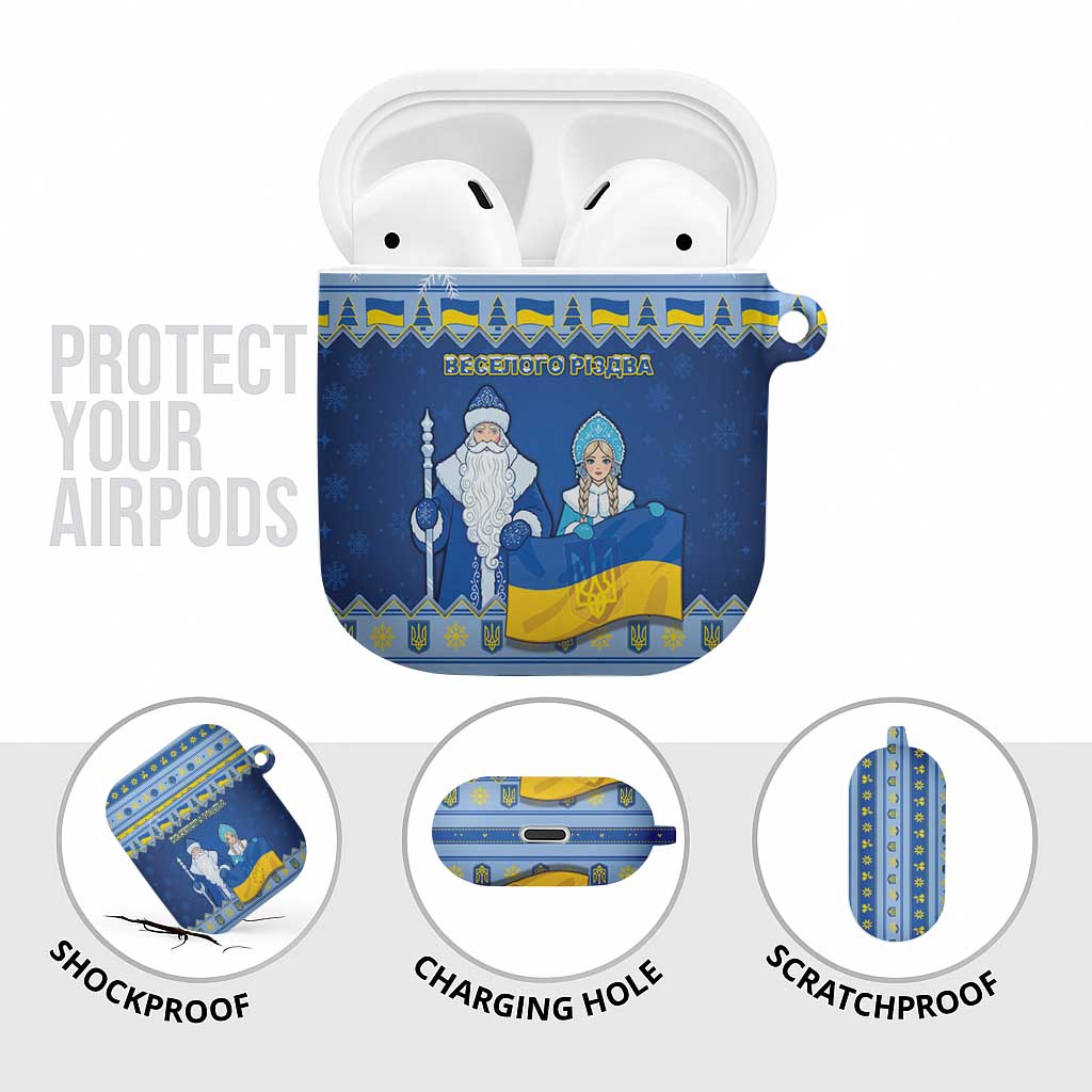 Ukraine Christmas AirPods Case Ded Moroz And Snegurochka - Wonder Print Shop