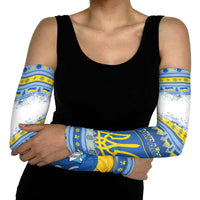 Ukraine Christmas Arm Sleeves Ded Moroz And Snegurochka - Wonder Print Shop