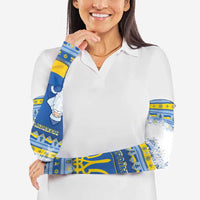 Ukraine Christmas Arm Sleeves Ded Moroz And Snegurochka - Wonder Print Shop