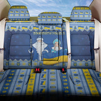 Ukraine Christmas Back Car Seat Cover Ded Moroz And Snegurochka - Wonder Print Shop