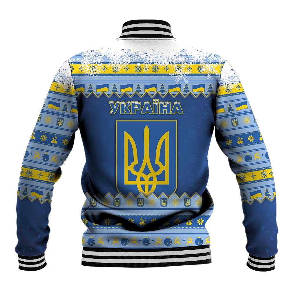 Ukraine Christmas Baseball Jacket Ded Moroz And Snegurochka - Wonder Print Shop