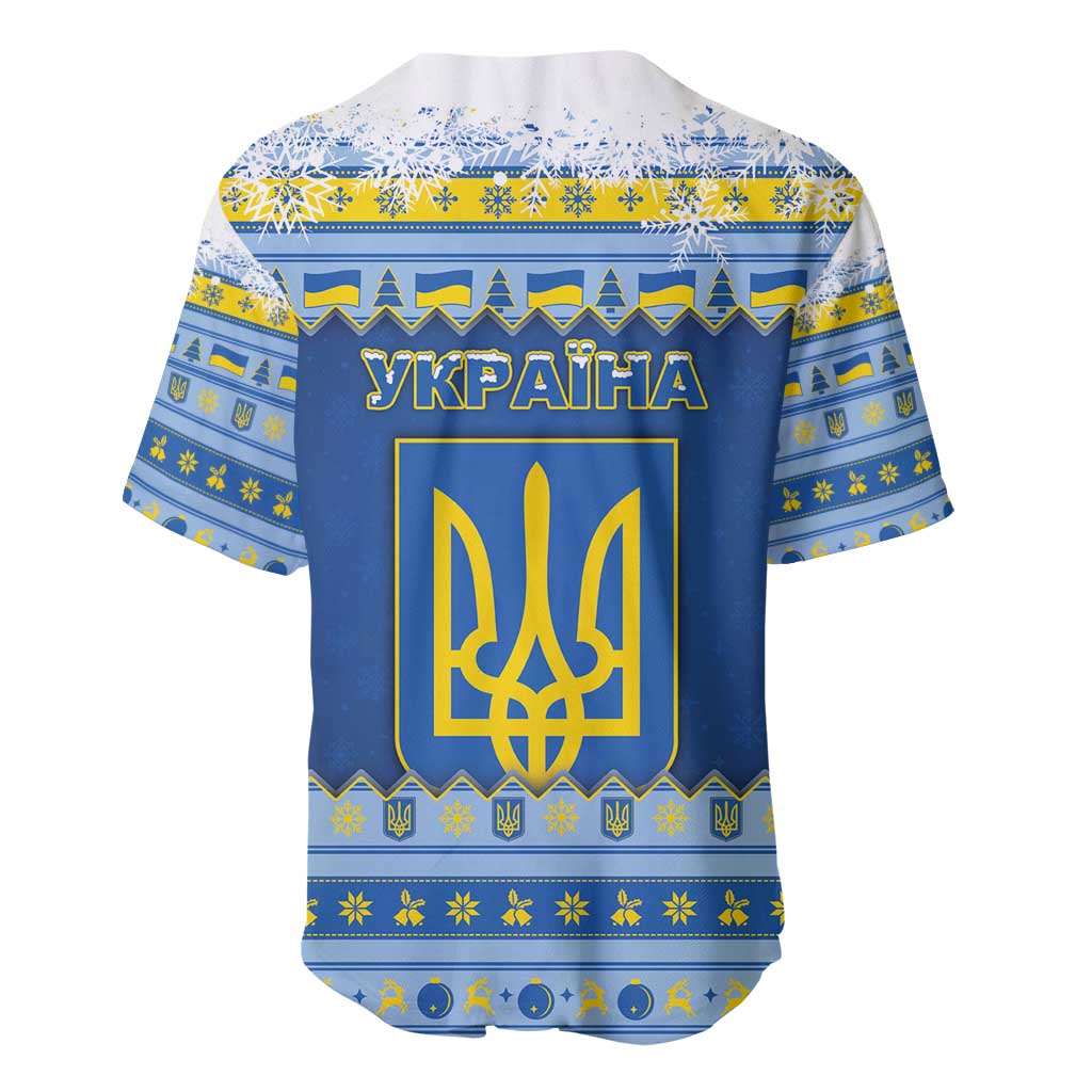 Ukraine Christmas Baseball Jersey Ded Moroz And Snegurochka - Wonder Print Shop