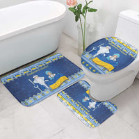 Ukraine Christmas Bathroom Set Ded Moroz And Snegurochka - Wonder Print Shop