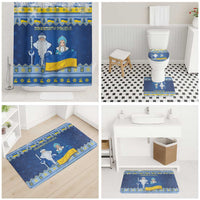 Ukraine Christmas Bathroom Set Ded Moroz And Snegurochka - Wonder Print Shop