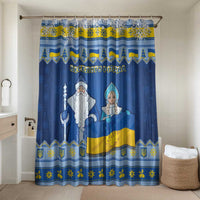 Ukraine Christmas Bathroom Set Ded Moroz And Snegurochka - Wonder Print Shop