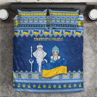 Ukraine Christmas Bedding Set Ded Moroz And Snegurochka - Wonder Print Shop