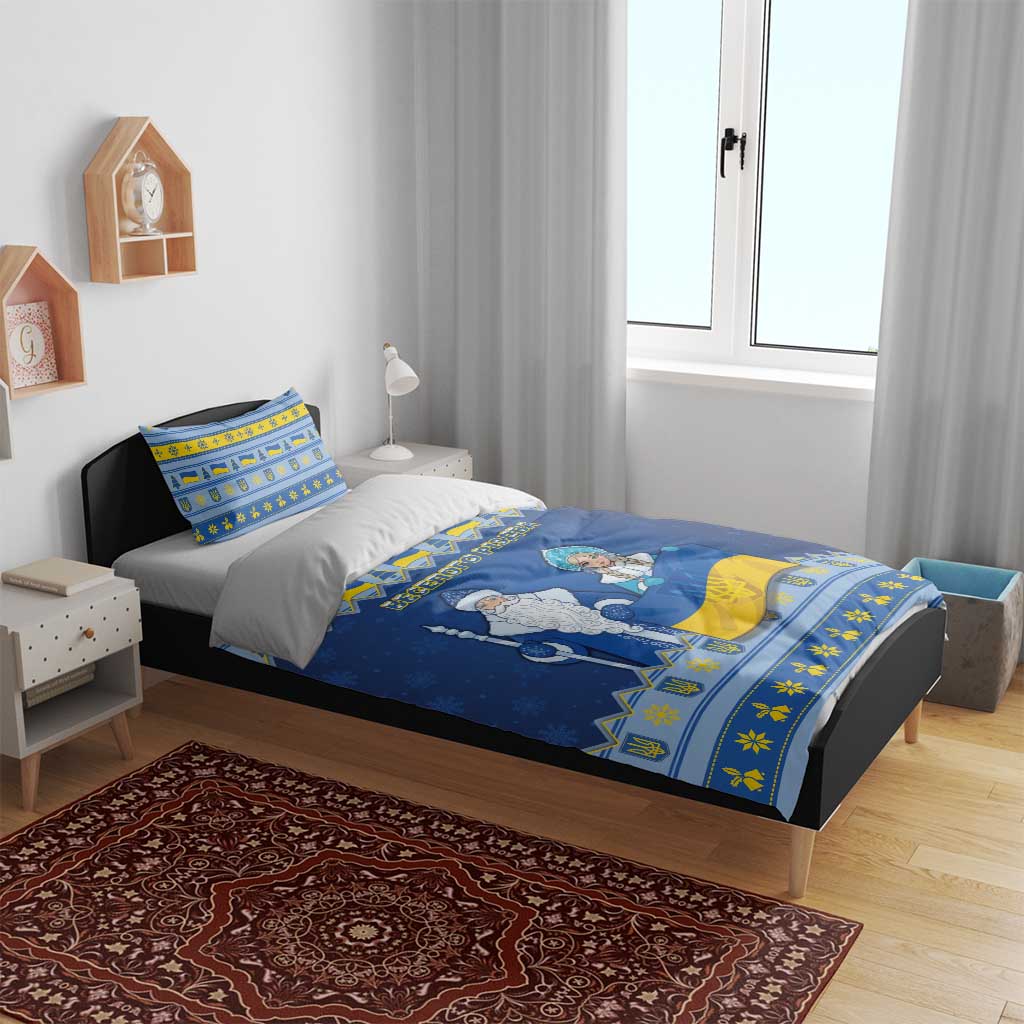 Ukraine Christmas Bedding Set Ded Moroz And Snegurochka - Wonder Print Shop