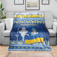 Ukraine Christmas Blanket Ded Moroz And Snegurochka - Wonder Print Shop
