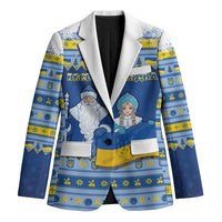 Ukraine Christmas Blazer Ded Moroz And Snegurochka - Wonder Print Shop