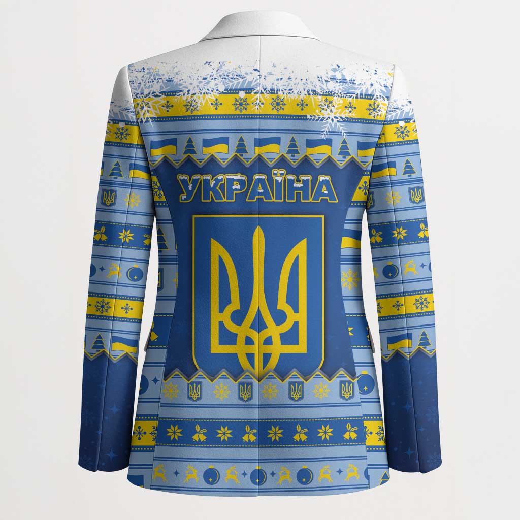 Ukraine Christmas Blazer Ded Moroz And Snegurochka - Wonder Print Shop