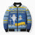 Ukraine Christmas Bomber Puffer Jacket Ded Moroz And Snegurochka - Wonder Print Shop