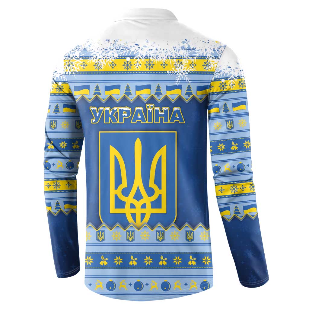 Ukraine Christmas Button Sweatshirt Ded Moroz And Snegurochka - Wonder Print Shop
