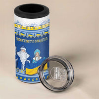 Ukraine Christmas 4 in 1 Can Cooler Tumbler Ded Moroz And Snegurochka - Wonder Print Shop