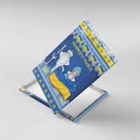 Ukraine Christmas Canvas Wall Art Ded Moroz And Snegurochka - Wonder Print Shop