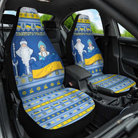 Ukraine Christmas Car Seat Cover Ded Moroz And Snegurochka - Wonder Print Shop