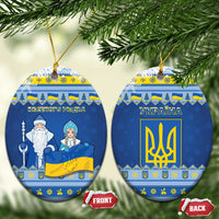 Ukraine Christmas Ceramic Ornament Ded Moroz And Snegurochka - Wonder Print Shop