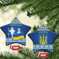 Ukraine Christmas Ceramic Ornament Ded Moroz And Snegurochka - Wonder Print Shop