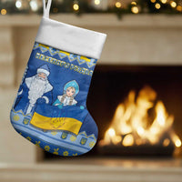 Ukraine Christmas Stocking Ded Moroz And Snegurochka - Wonder Print Shop
