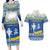 Ukraine Christmas Couples Matching Long Sleeve Bodycon Dress and Hawaiian Shirt Ded Moroz And Snegurochka - Wonder Print Shop