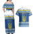 Ukraine Christmas Couples Matching Off Shoulder Maxi Dress and Hawaiian Shirt Ded Moroz And Snegurochka - Wonder Print Shop