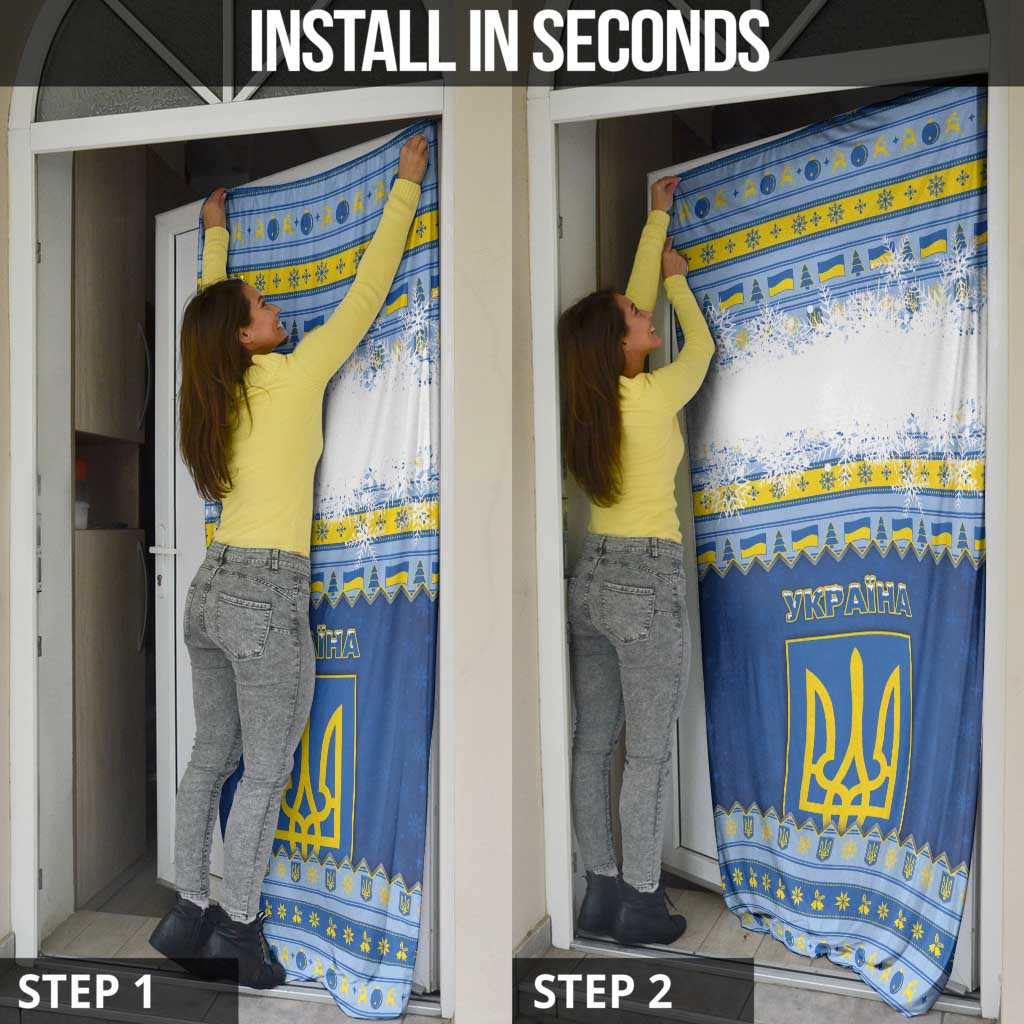 Ukraine Christmas Door Cover Ded Moroz And Snegurochka - Wonder Print Shop