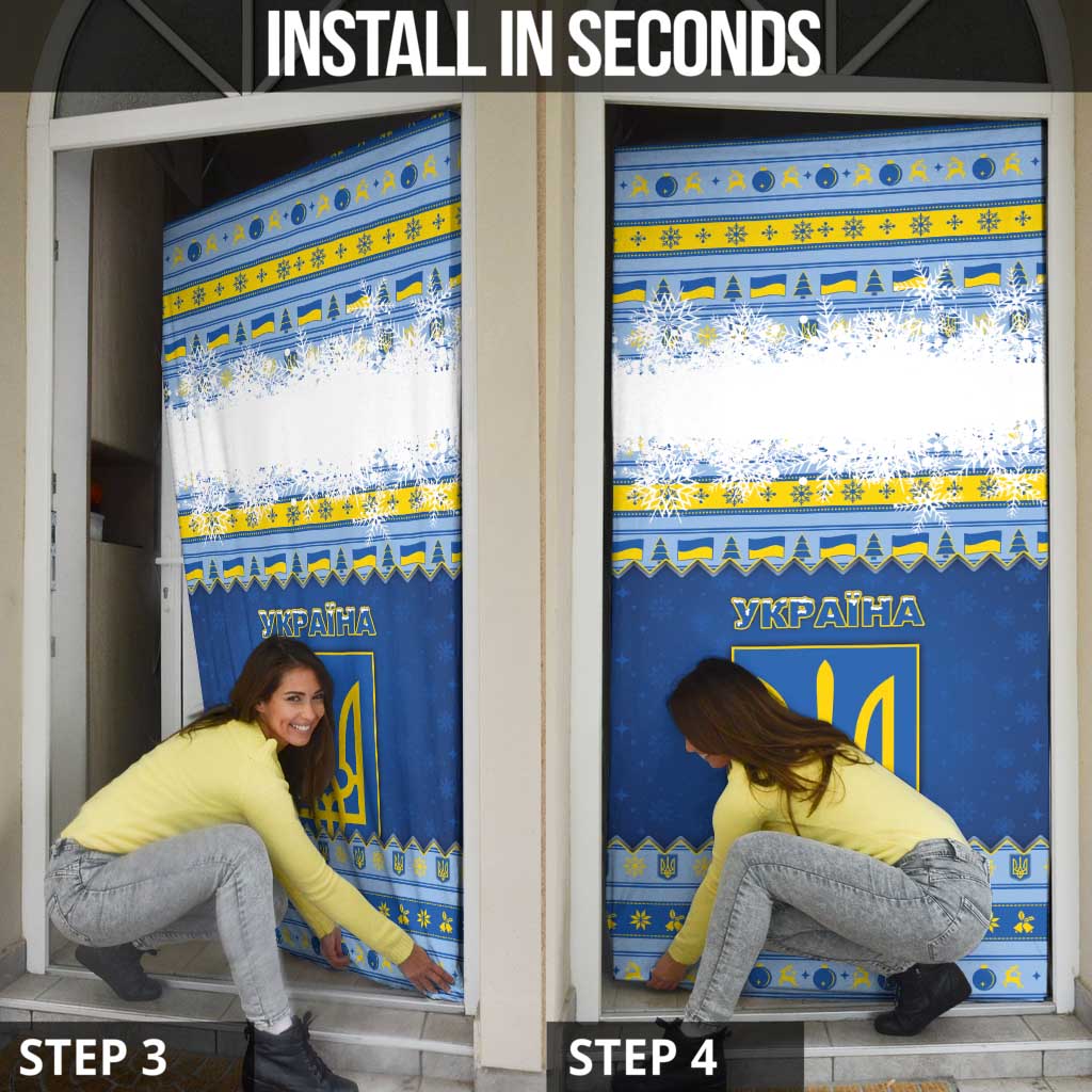 Ukraine Christmas Door Cover Ded Moroz And Snegurochka - Wonder Print Shop