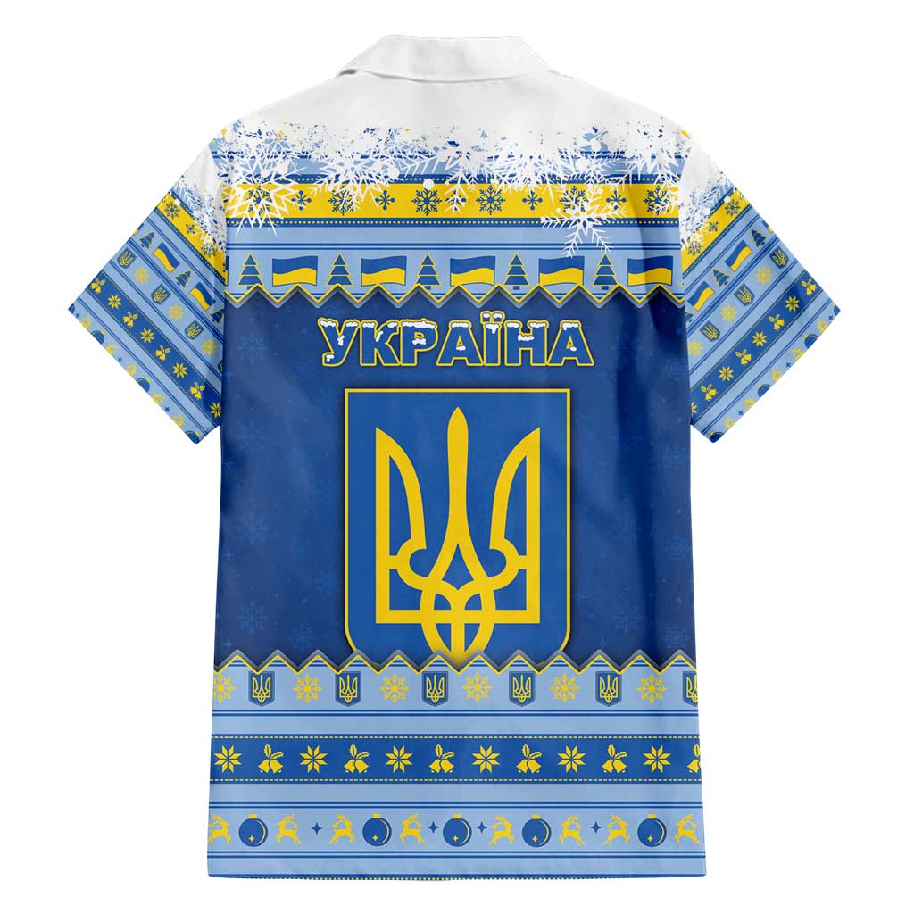 Ukraine Christmas Family Matching Long Sleeve Bodycon Dress and Hawaiian Shirt Ded Moroz And Snegurochka - Wonder Print Shop