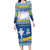Ukraine Christmas Family Matching Long Sleeve Bodycon Dress and Hawaiian Shirt Ded Moroz And Snegurochka - Wonder Print Shop