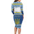 Ukraine Christmas Family Matching Long Sleeve Bodycon Dress and Hawaiian Shirt Ded Moroz And Snegurochka - Wonder Print Shop