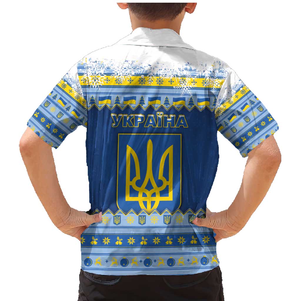 Ukraine Christmas Family Matching Mermaid Dress and Hawaiian Shirt Ded Moroz And Snegurochka - Wonder Print Shop