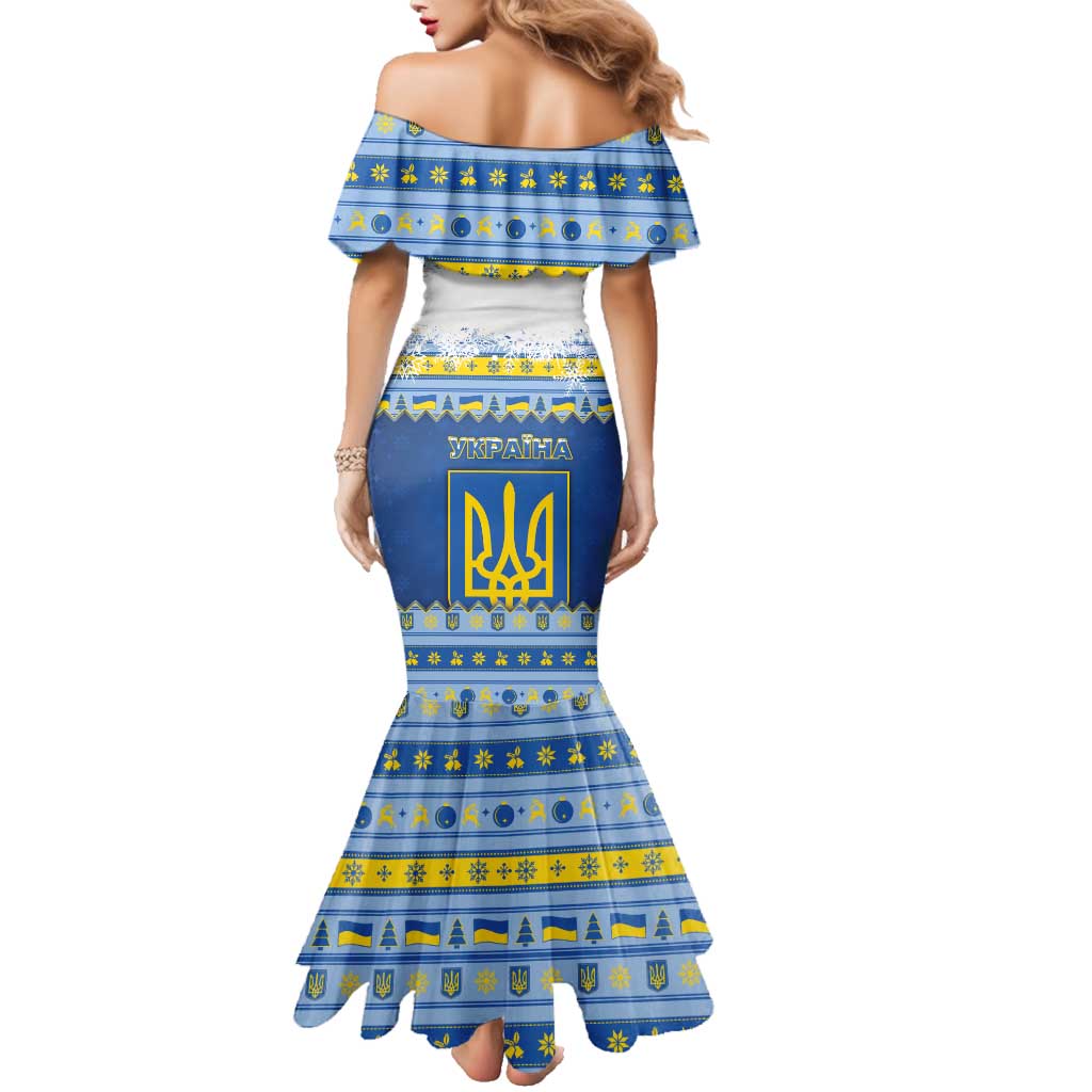 Ukraine Christmas Family Matching Mermaid Dress and Hawaiian Shirt Ded Moroz And Snegurochka - Wonder Print Shop