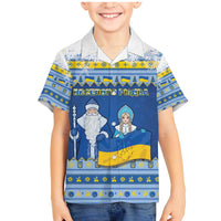 Ukraine Christmas Family Matching Mermaid Dress and Hawaiian Shirt Ded Moroz And Snegurochka - Wonder Print Shop