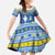 Ukraine Christmas Family Matching Off The Shoulder Long Sleeve Dress and Hawaiian Shirt Ded Moroz And Snegurochka - Wonder Print Shop