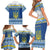 Ukraine Christmas Family Matching Short Sleeve Bodycon Dress and Hawaiian Shirt Ded Moroz And Snegurochka - Wonder Print Shop