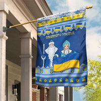 Ukraine Christmas Garden Flag Ded Moroz And Snegurochka - Wonder Print Shop
