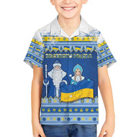Ukraine Christmas Hawaiian Shirt Ded Moroz And Snegurochka - Wonder Print Shop