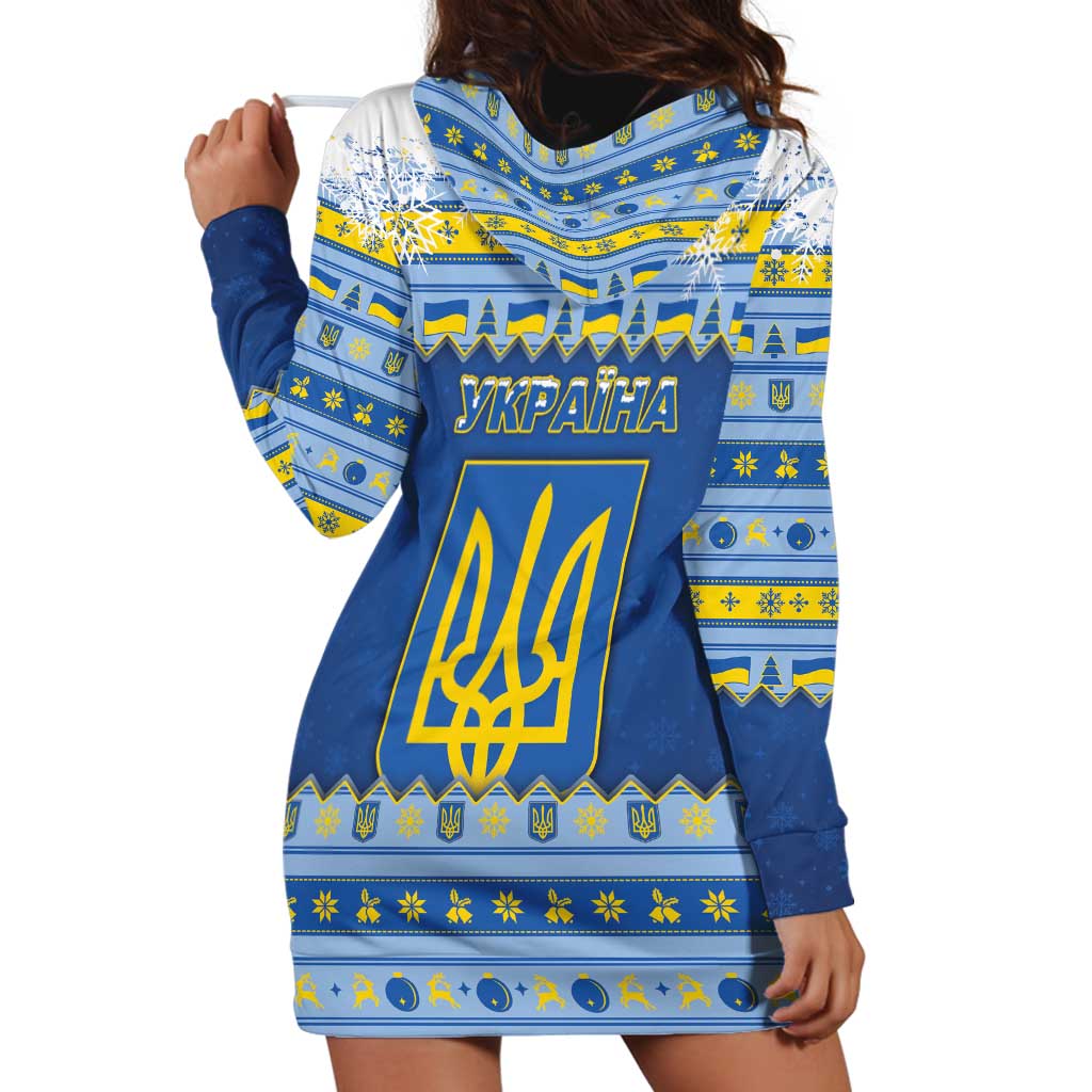 Ukraine Christmas Hoodie Dress Ded Moroz And Snegurochka - Wonder Print Shop