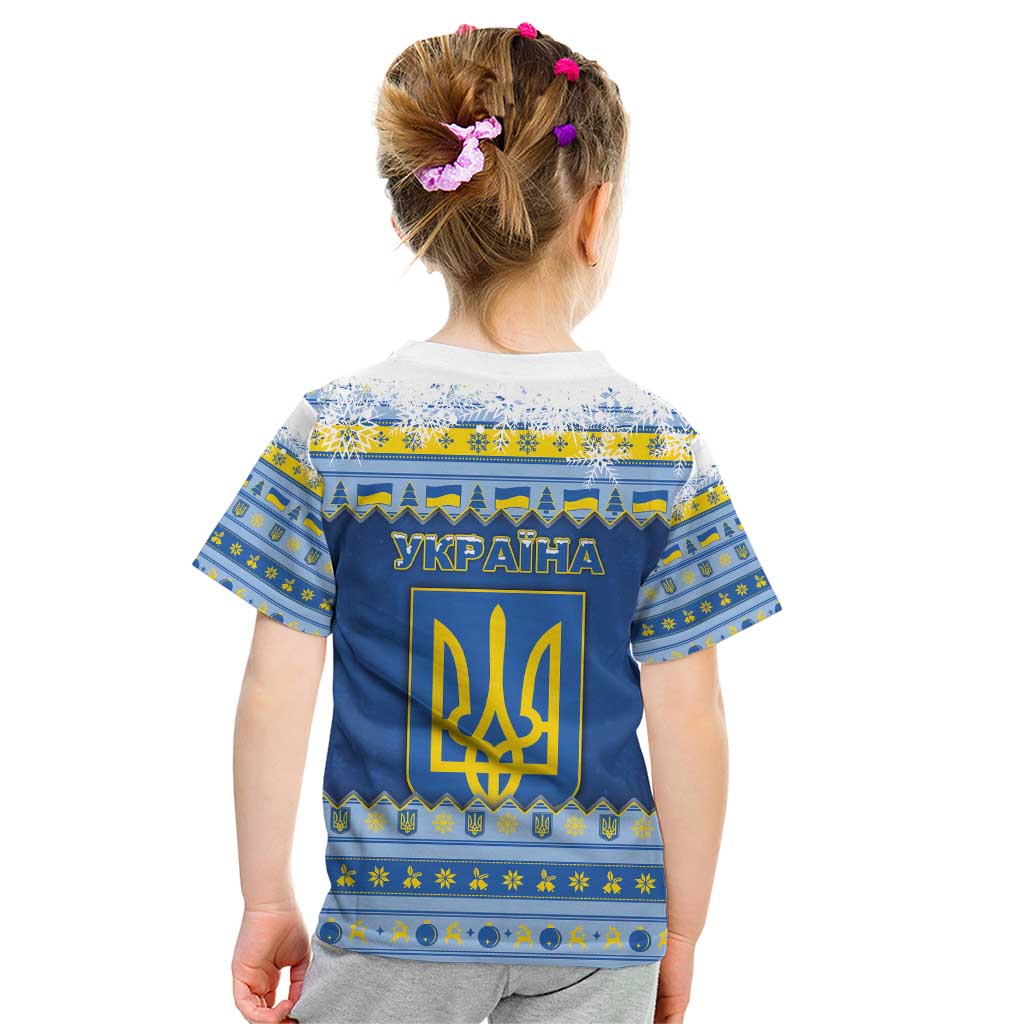 Ukraine Christmas Kid T Shirt Ded Moroz And Snegurochka - Wonder Print Shop