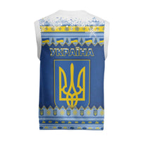 Ukraine Christmas Knitted V-Neck Vest Ded Moroz And Snegurochka - Wonder Print Shop