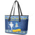 Ukraine Christmas Leather Tote Bag Ded Moroz And Snegurochka - Wonder Print Shop