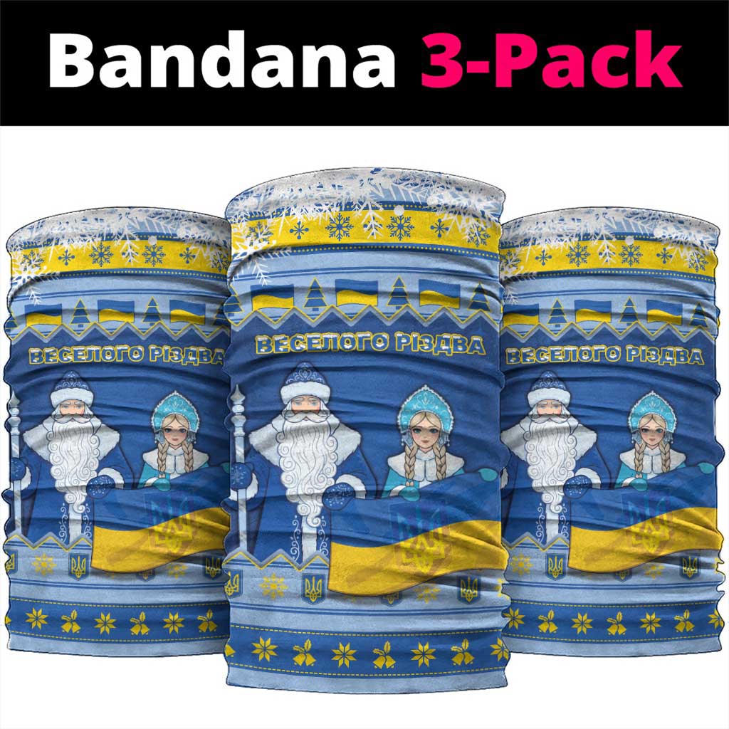Ukraine Christmas Neck Gaiter Ded Moroz And Snegurochka - Wonder Print Shop