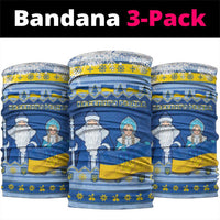 Ukraine Christmas Neck Gaiter Ded Moroz And Snegurochka - Wonder Print Shop